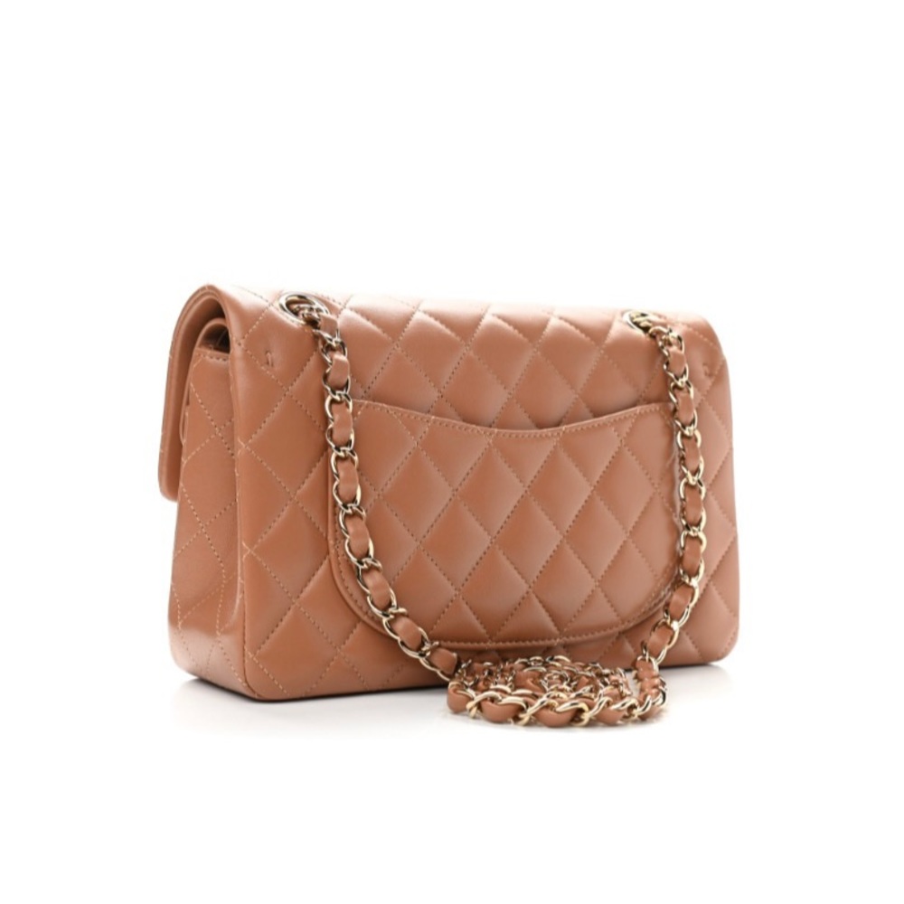NEW Chanel Lambskin Quilted Small Classic Flap in Caramel 22S * unicorn * - Picture 9 of 10